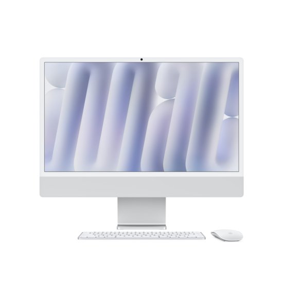 Изображение Apple iMac 24" Retina 4,5K, (MWUV3) (M4, 10-ядер CPU, 10-ядер GPU, 16 ГБ, 512 ГБ SSD, 2024), Серебристый