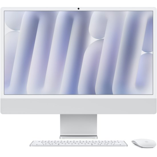 Apple iMac 24" Retina 4,5K, (MWUV3) (M4, 10-ядер CPU, 10-ядер GPU, 16 ГБ, 512 ГБ SSD, 2024), Серебристый